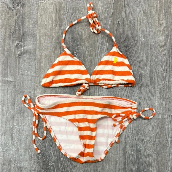Juicy Couture Swim Juicy Couture Striped Orange And White
